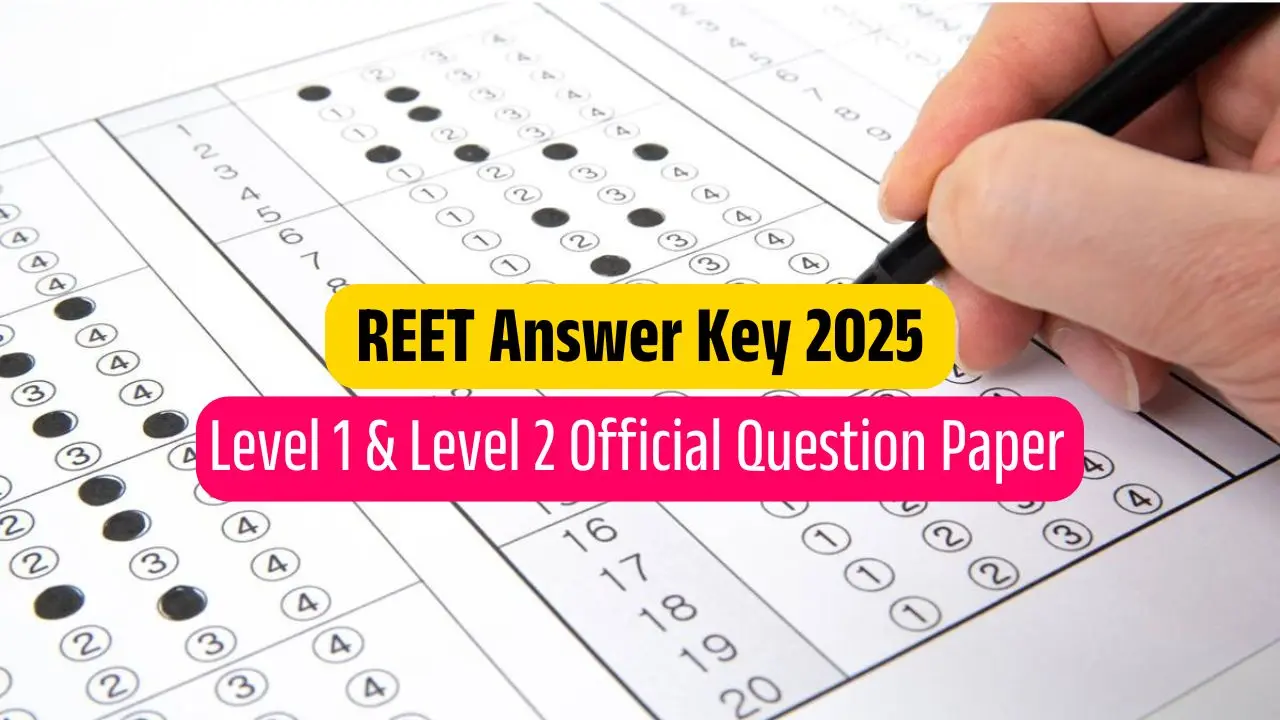 REET Answer Key 2025 Pdf Download Question Paper All Shift Paper Solution