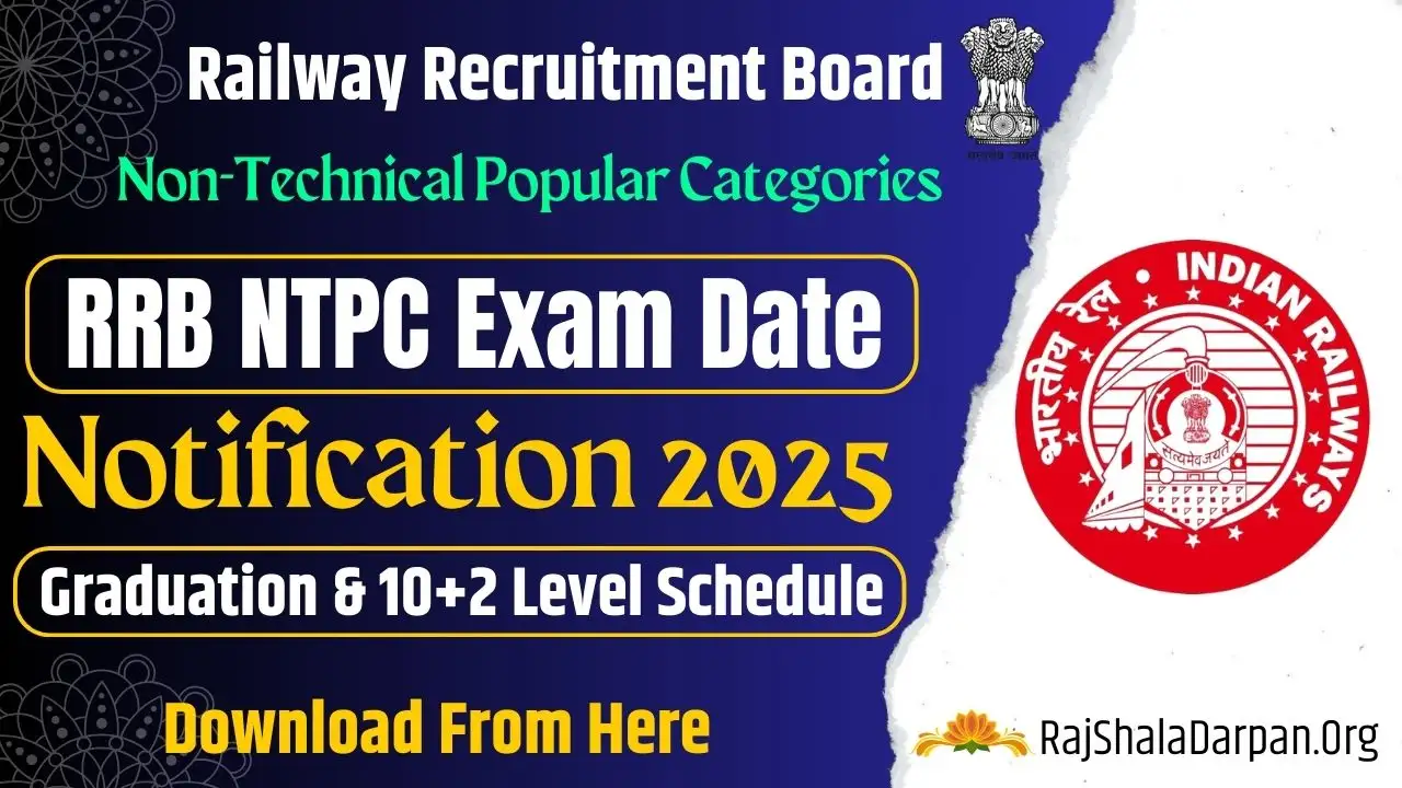 RRB NTPC Exam Date 2025 Out Soon Download Schedule, City Slip