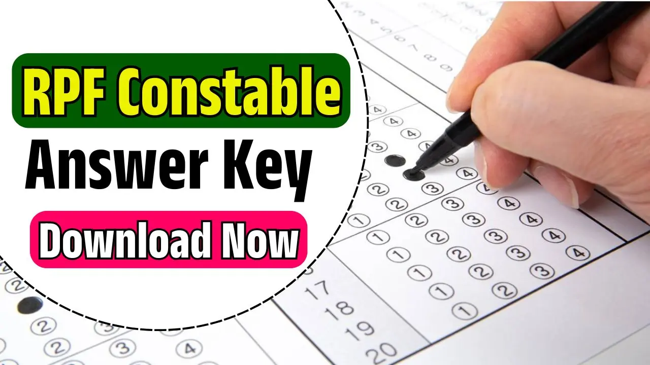 RPF Constable Answer Key 2025 Direct Link Pdf Download Response Sheet & Question Paper