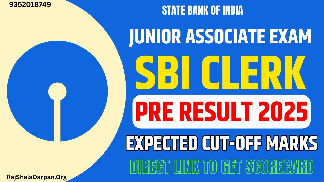 SBI Clerk Prelims Result 2025 Date Junior Associate Scorecard, Cut Off