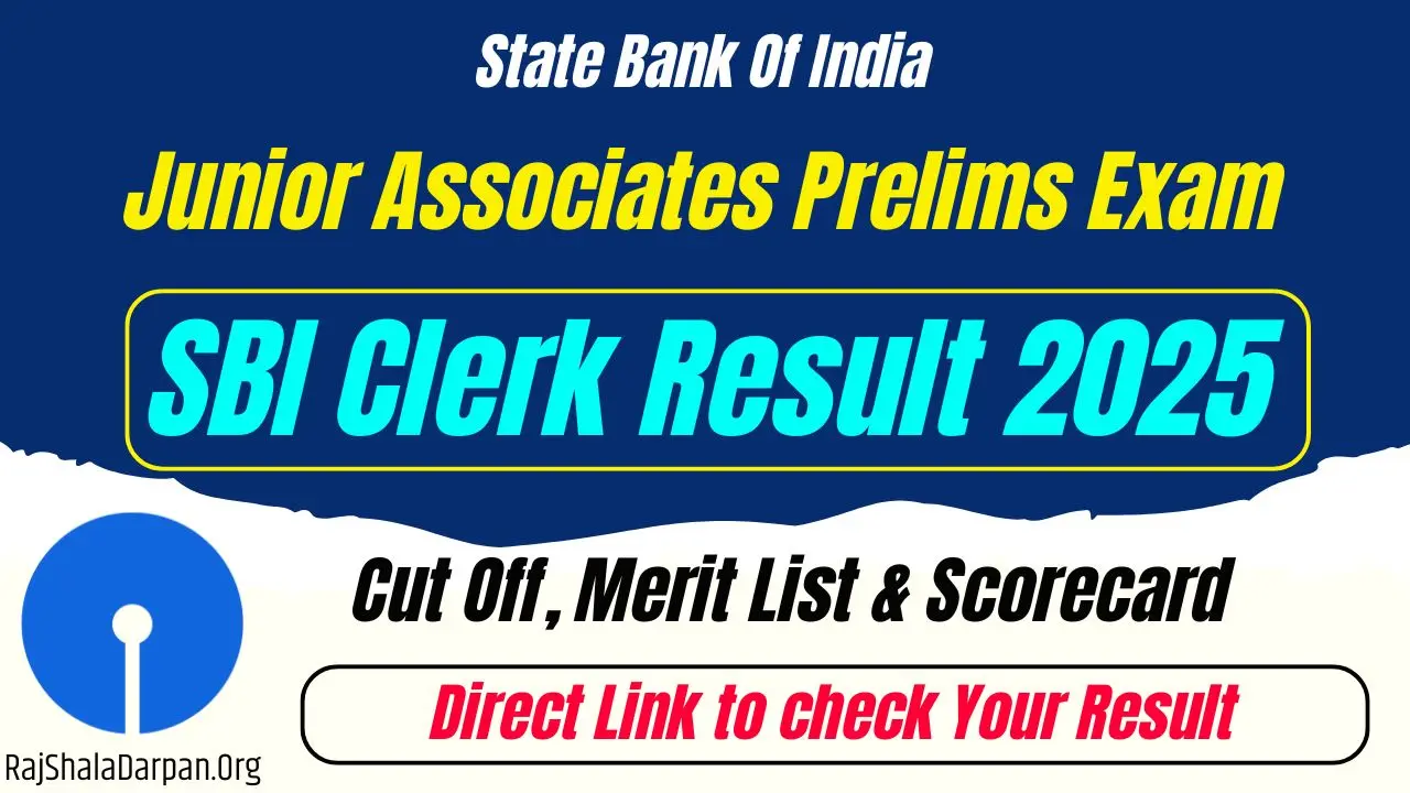 SBI Clerk Result 2025 Date Junior Associate Prelims Cut Off, Merit List