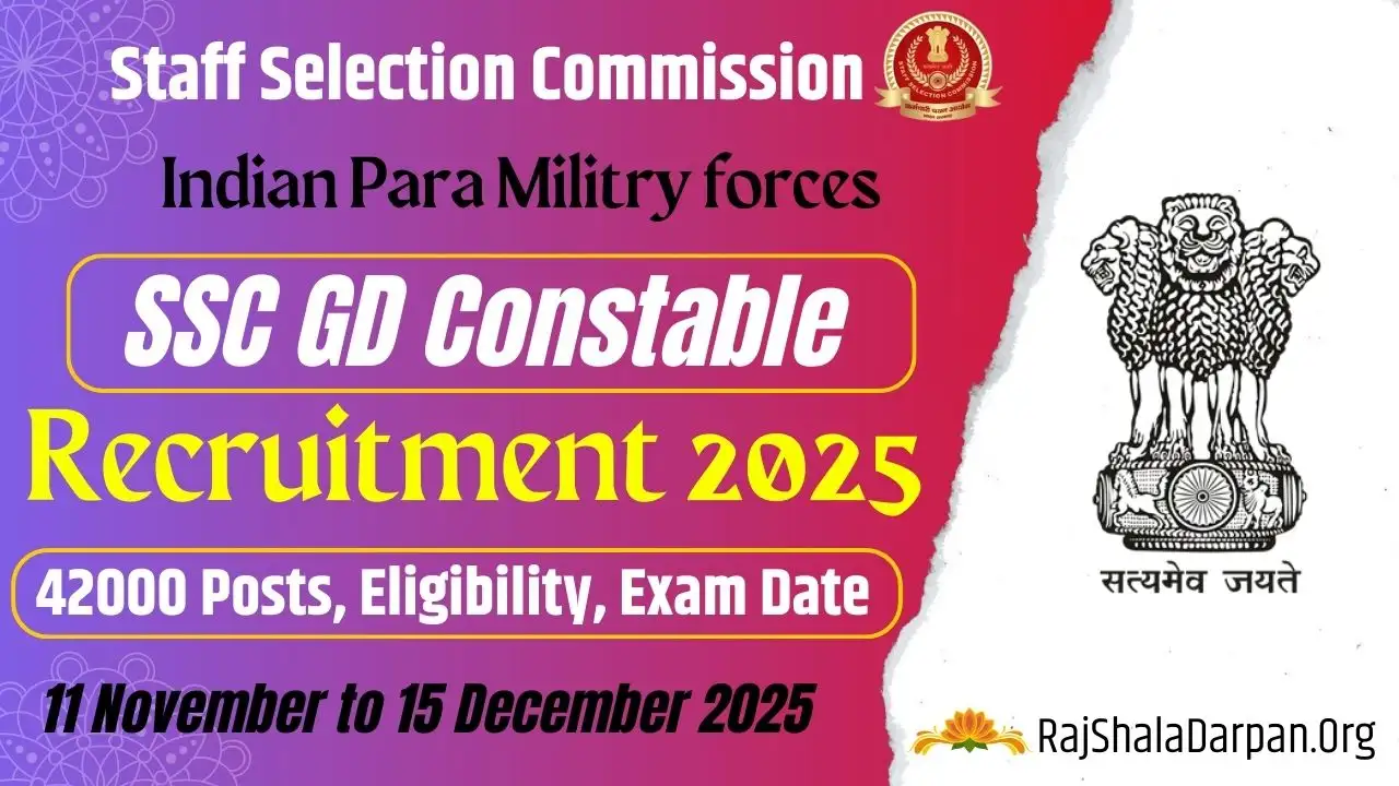 SSC GD 2025 Notification Recruitment For 42000 Constable Posts Apply Online